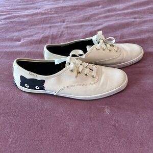Taylor Swift Keds Canvas Sneakers with Cat Design- Limited Edition